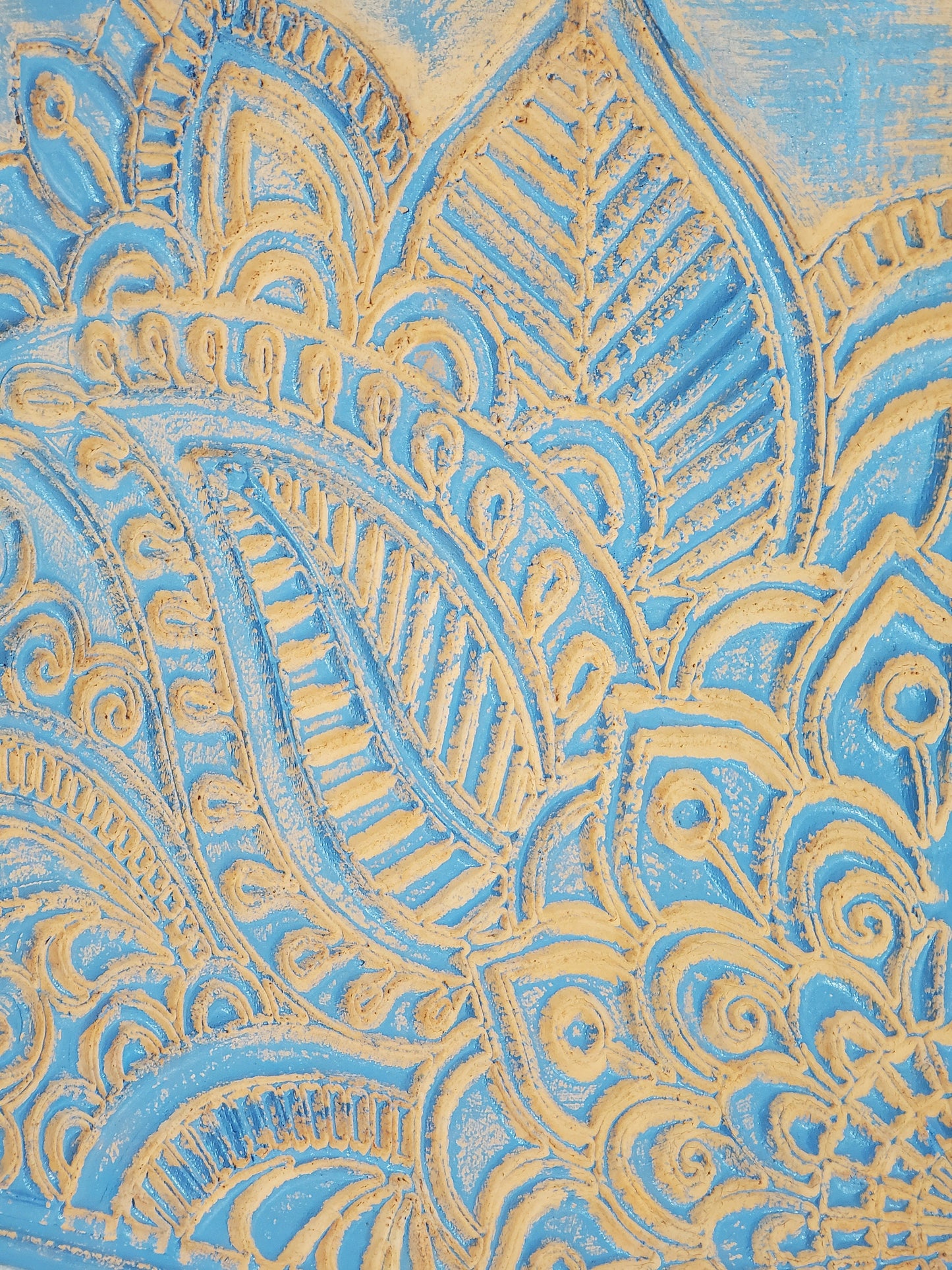 Wooden Hand Painted Floral Pattern, Model 1