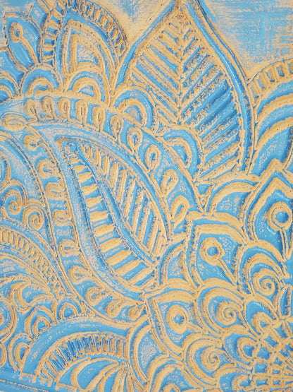 Wooden Hand Painted Floral Pattern, Model 1