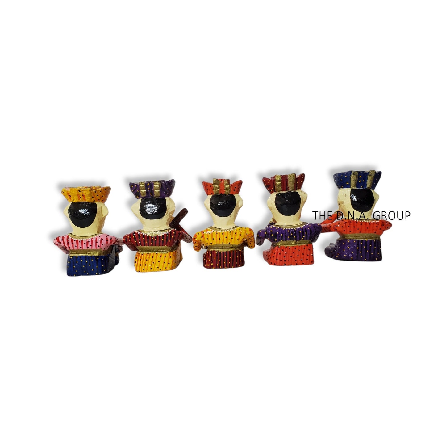 Wooden Hand Painted Statue Rajasthani 6 Inch - 13*11*16 Cm