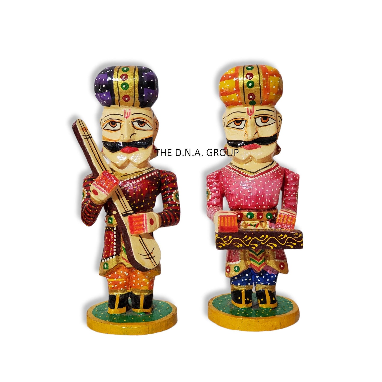 Rajasthani Traditional Painted Statues, Handmade Wooden