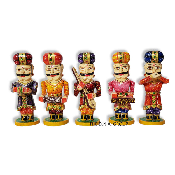 Rajasthani Traditional Painted Statues, Handmade Wooden