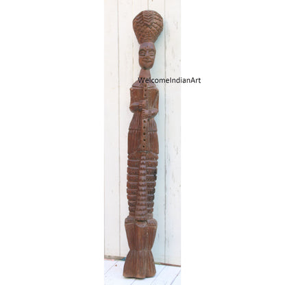 Antique Carved Wooden Figurines Vintage Model 1