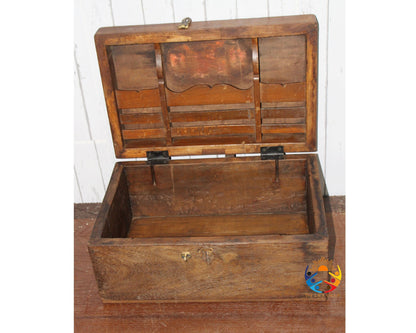 Vintage Wooden Tool Box Antique Model 1