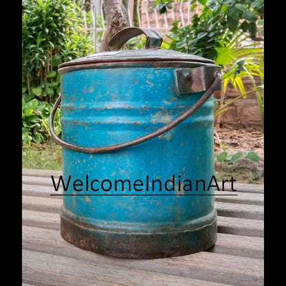 Antique Iron Milk Pot Metal