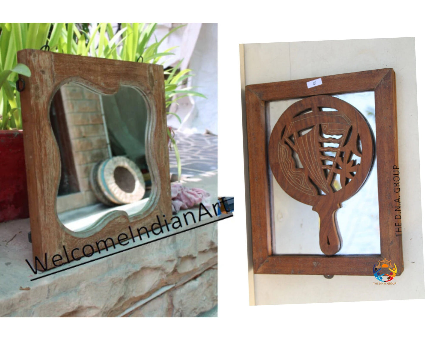 Wooden Old Mirror Frame, Antique Model 1