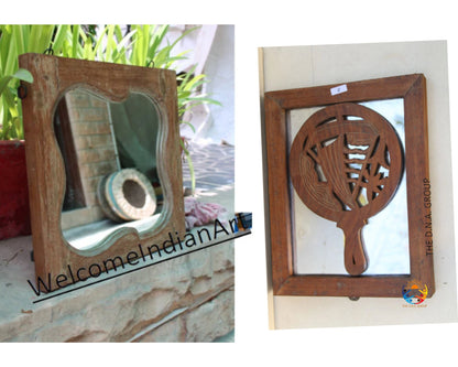 Wooden Old Mirror Frame, Antique Model 1
