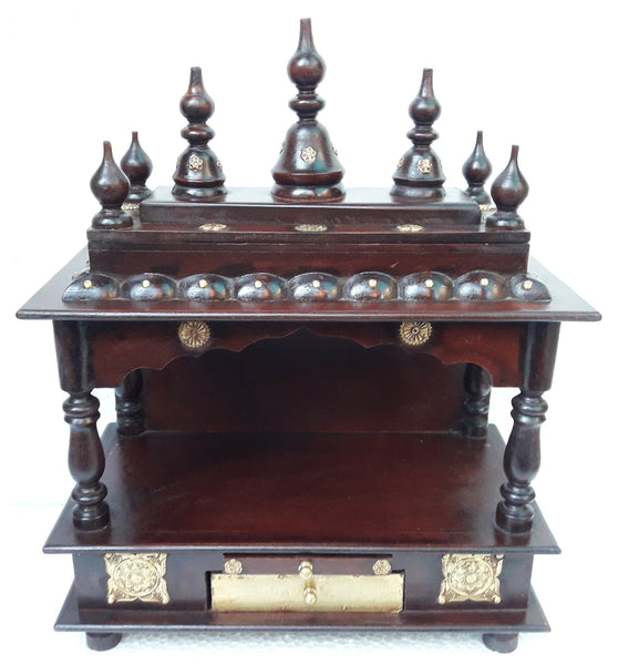 Handcrafted wooden pooja ghar art decor for home and office decoration, wall mounted wooden temple or mandap, beautiful festival gift ideas