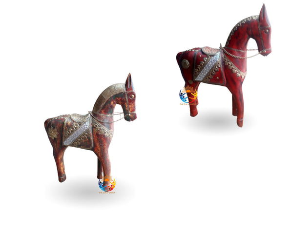 Old Wood Horse Sculpture Horse Model 1