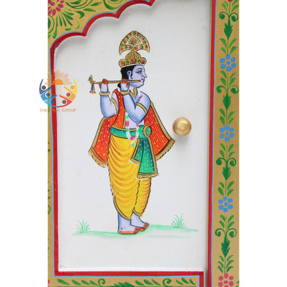 Beautiful Radha-Krishna Embossed Wooden Temple