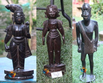 Antique Wooden Figurine, Wooden Carving Model 1