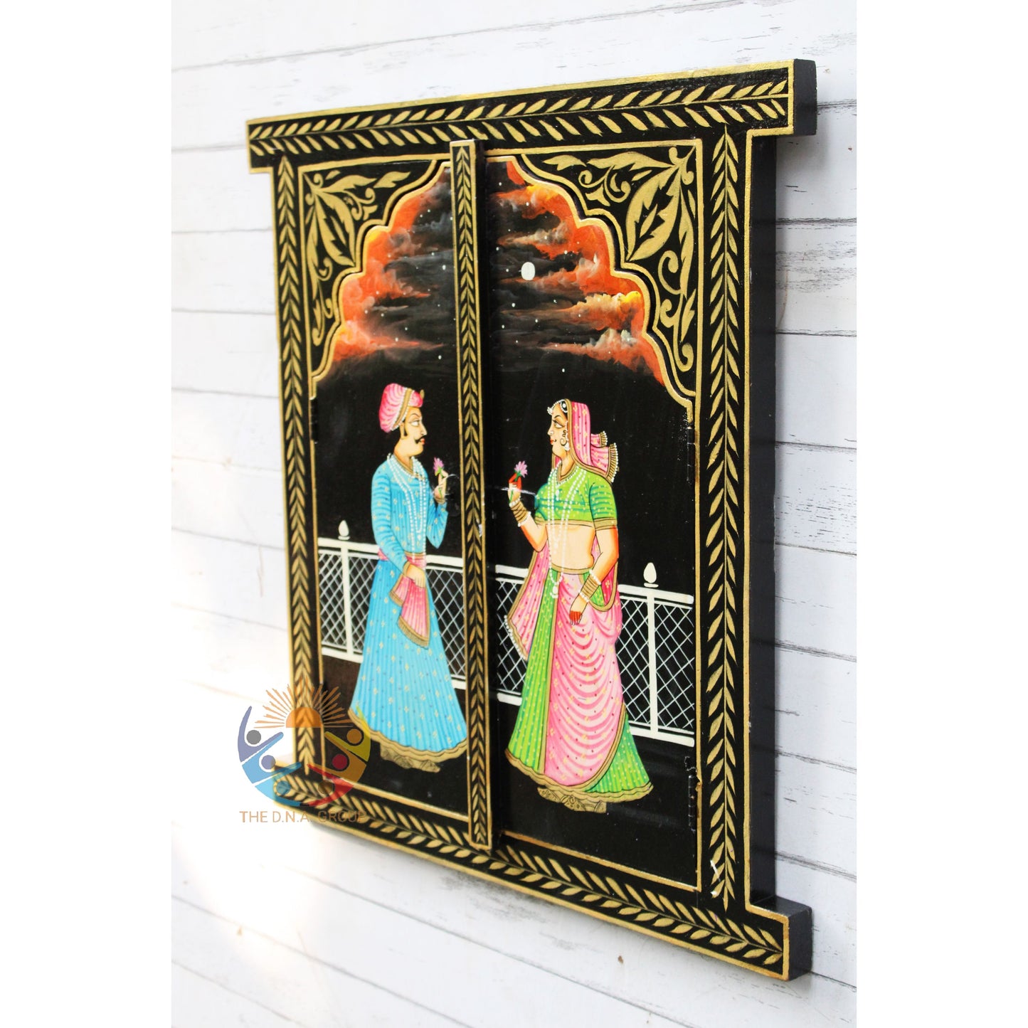 Royal King Queen Hand-Painted Window Frame