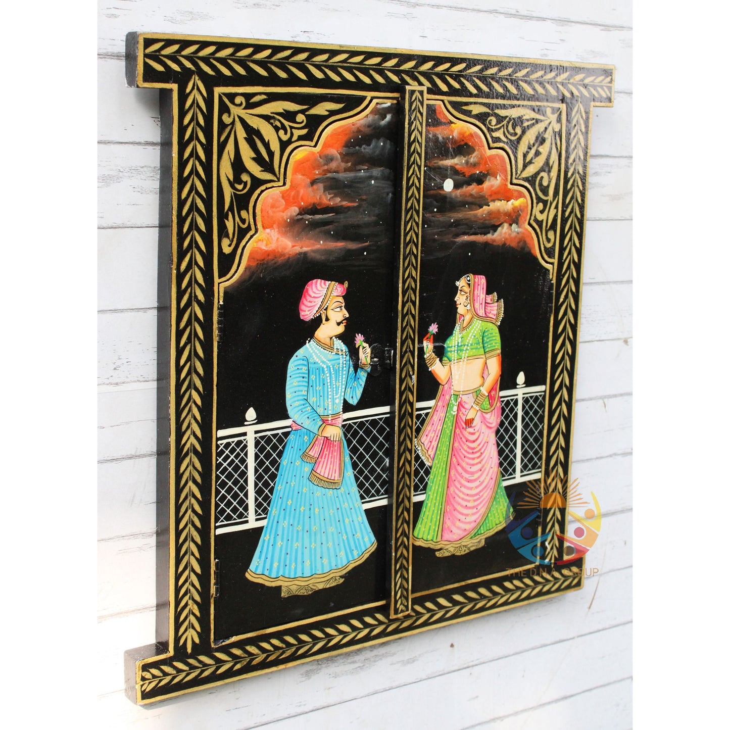 Royal King Queen Hand-Painted Window Frame