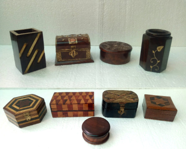 Luxurious Wooden Boxes For Jewelry Model 1 ( Lot Of 5 )