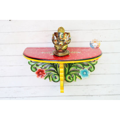 Wooden Portable Pooja Temple Hanging Wood