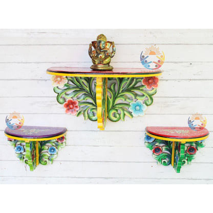 Wooden Portable Pooja Temple Hanging Wood