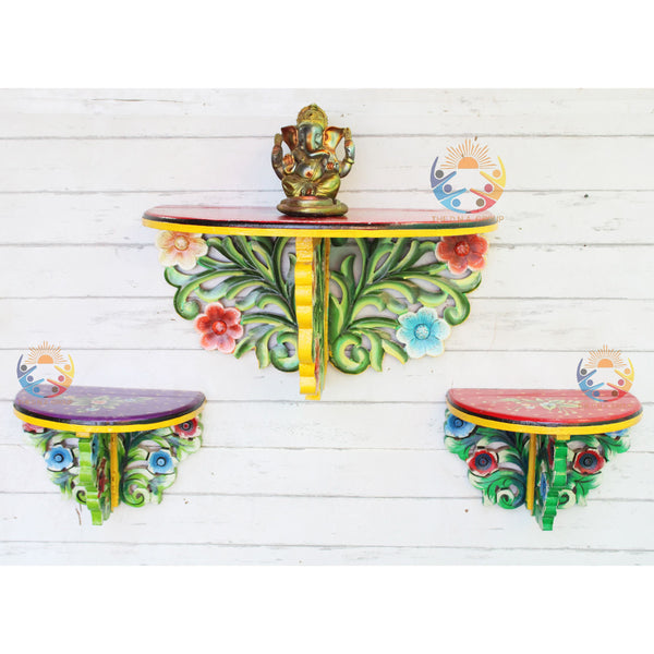Wooden Portable Pooja Temple Hanging Wood