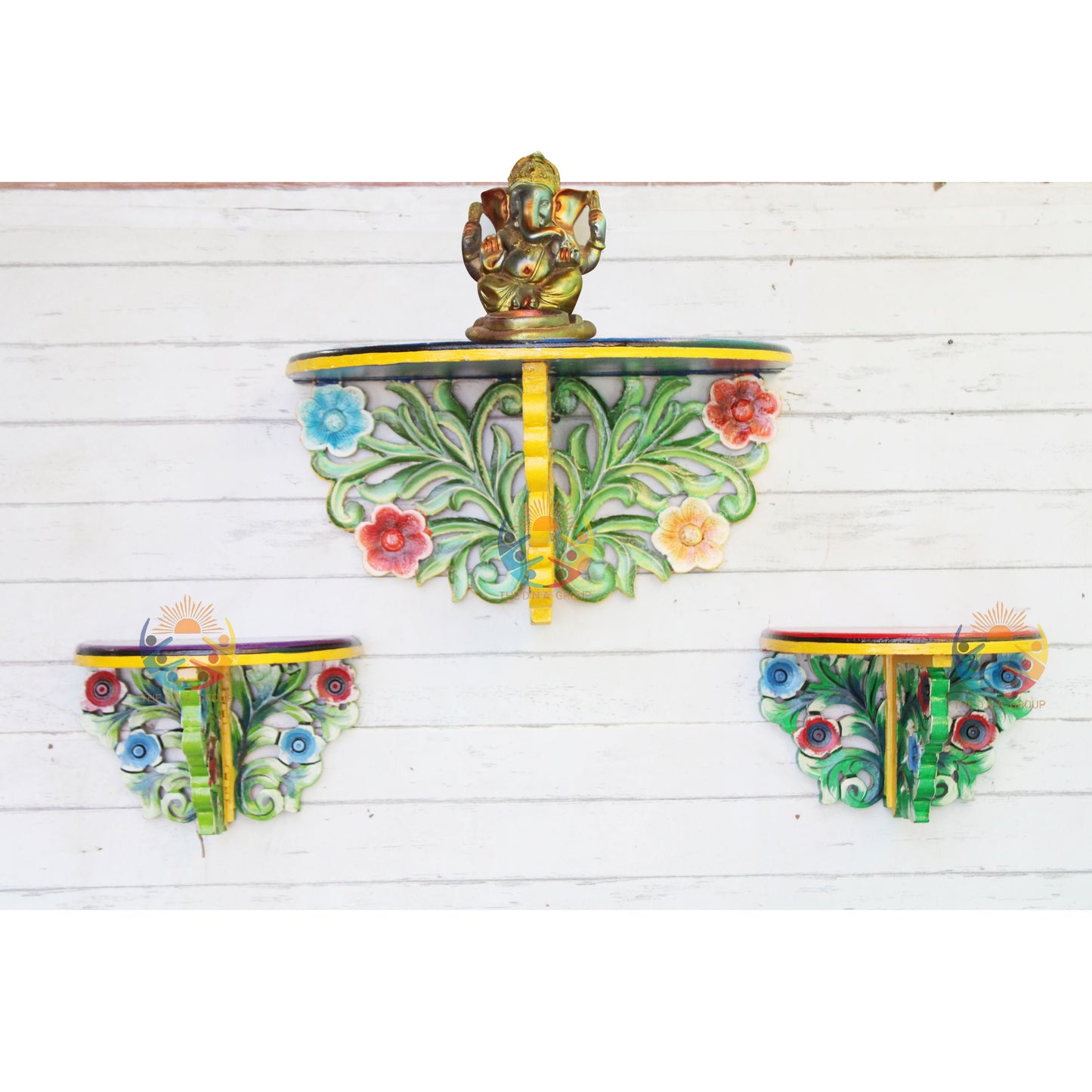 Set Of 3 Wooden Wall Wood