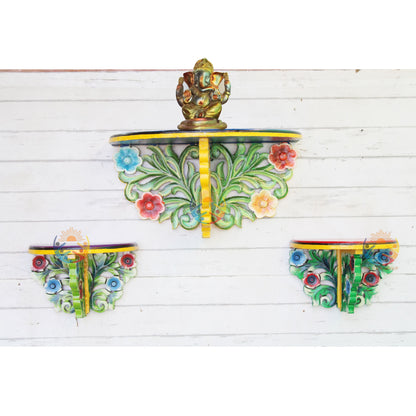 Set Of 3 Wooden Wall Wood