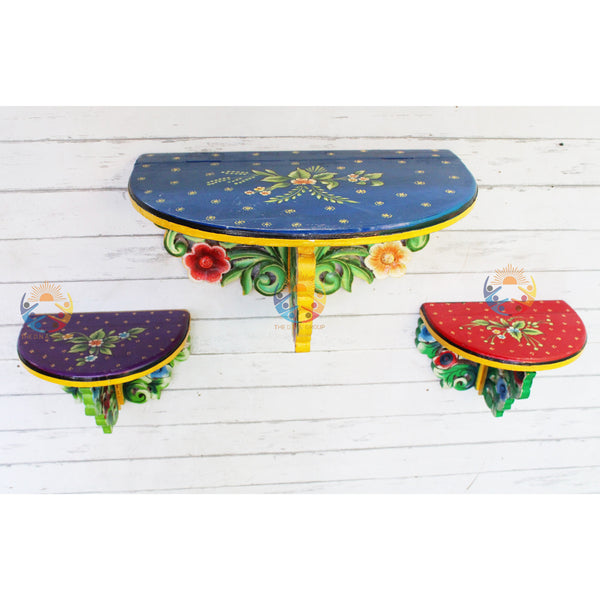 Set Of 3 Wooden Wall Wood