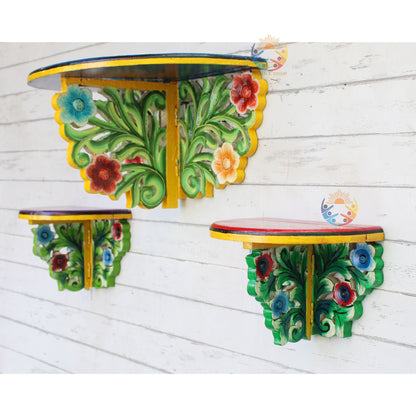 Set Of 3 Wooden Wall Wood
