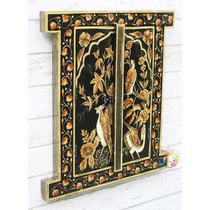 Wooden Hand Painted Beautiful Bird Window