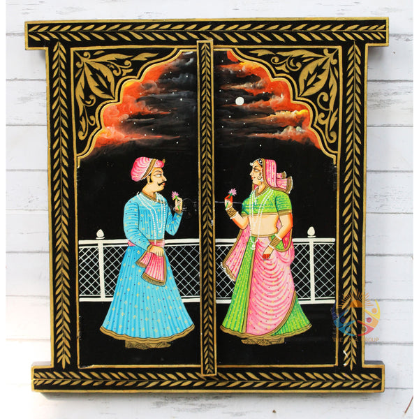 Royal King Queen Hand-Painted Window Frame
