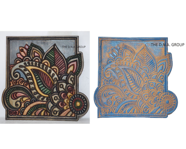 Wooden Hand Painted Floral Pattern, Model 1