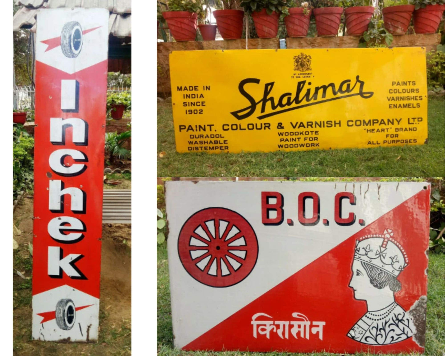 Old Tin Sign Board B Model 1