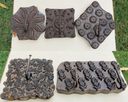 Printing Block Vintage Wooden Key Model 1 ( Set Of 3 )