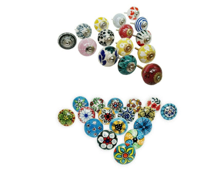 Ceramic Door Knobs Multi Colors Hand