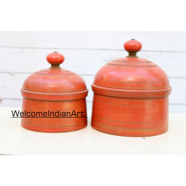 Wooden Round Trinket Box Set Model 1