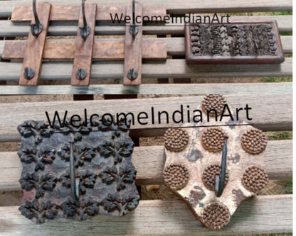 Old Iron Wooden Hook Hanger Model 1