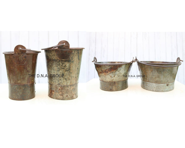 Antique Iron Bucket And Tub Model 1