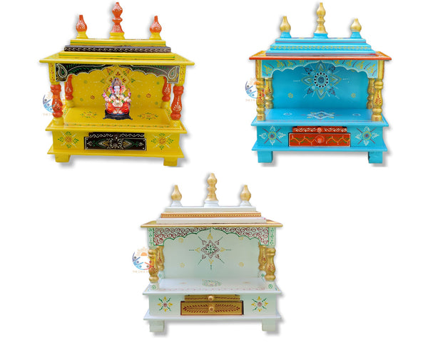 Hand painted Wooden Temple For Home