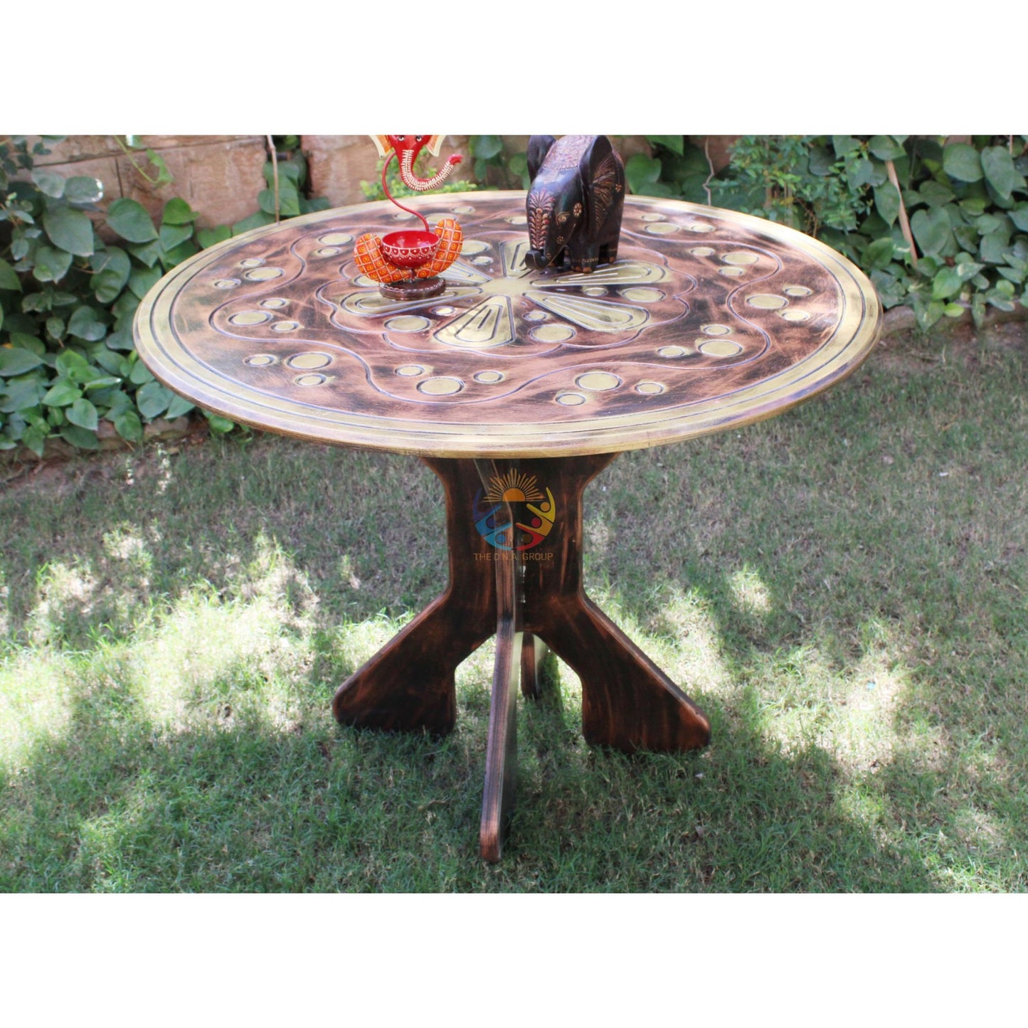 Wooden Round Dining Table Indian Mdf