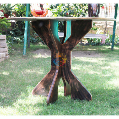 Wooden Round Dining Table Indian Mdf