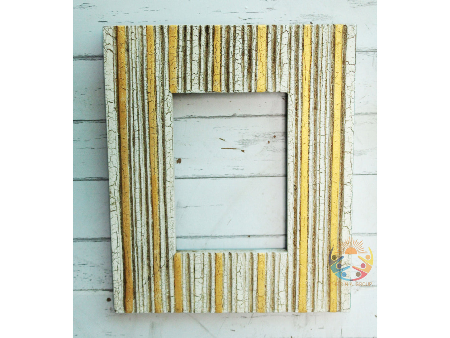 White Gold Painted Wooden Photo Wood