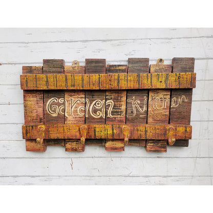 Wood Rustic Key Cloth Crockery Hanger,