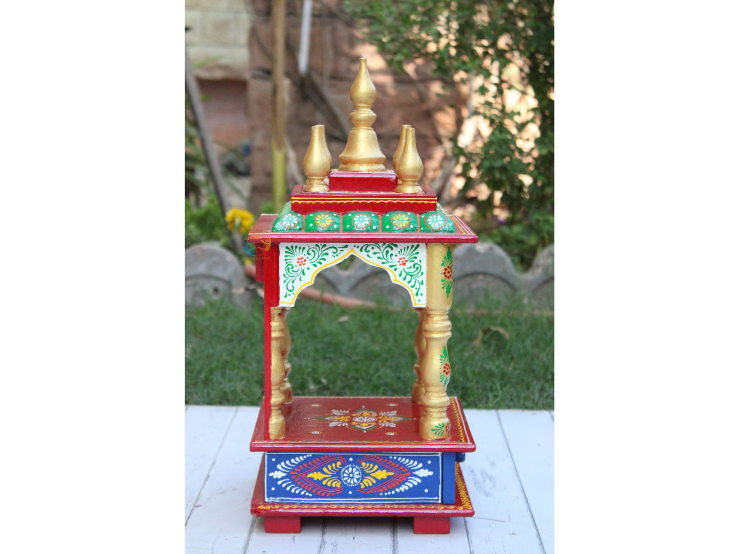 Handcrafted Wooden Temple For Home and