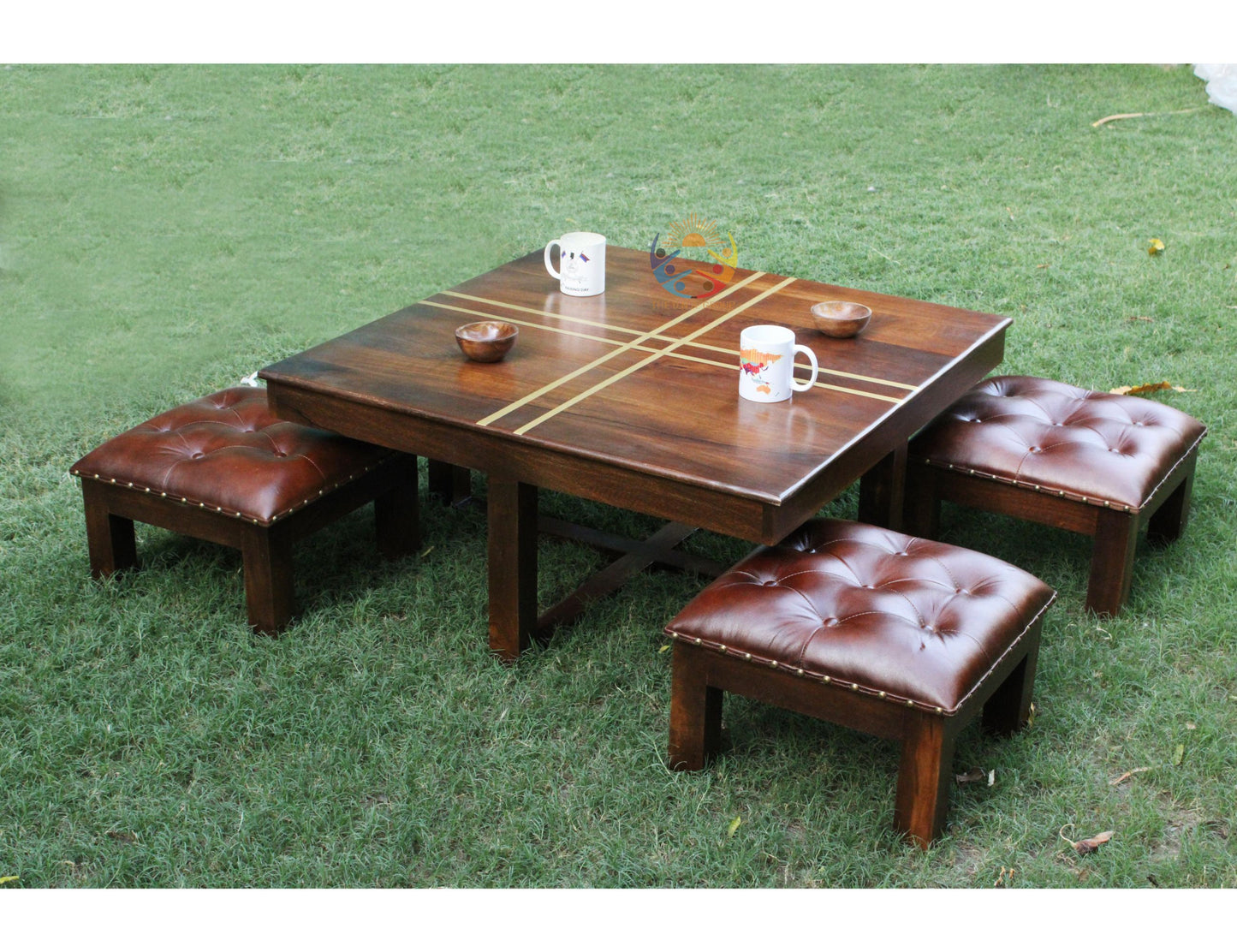Wooden Dining Set Space Saving Mango Wood