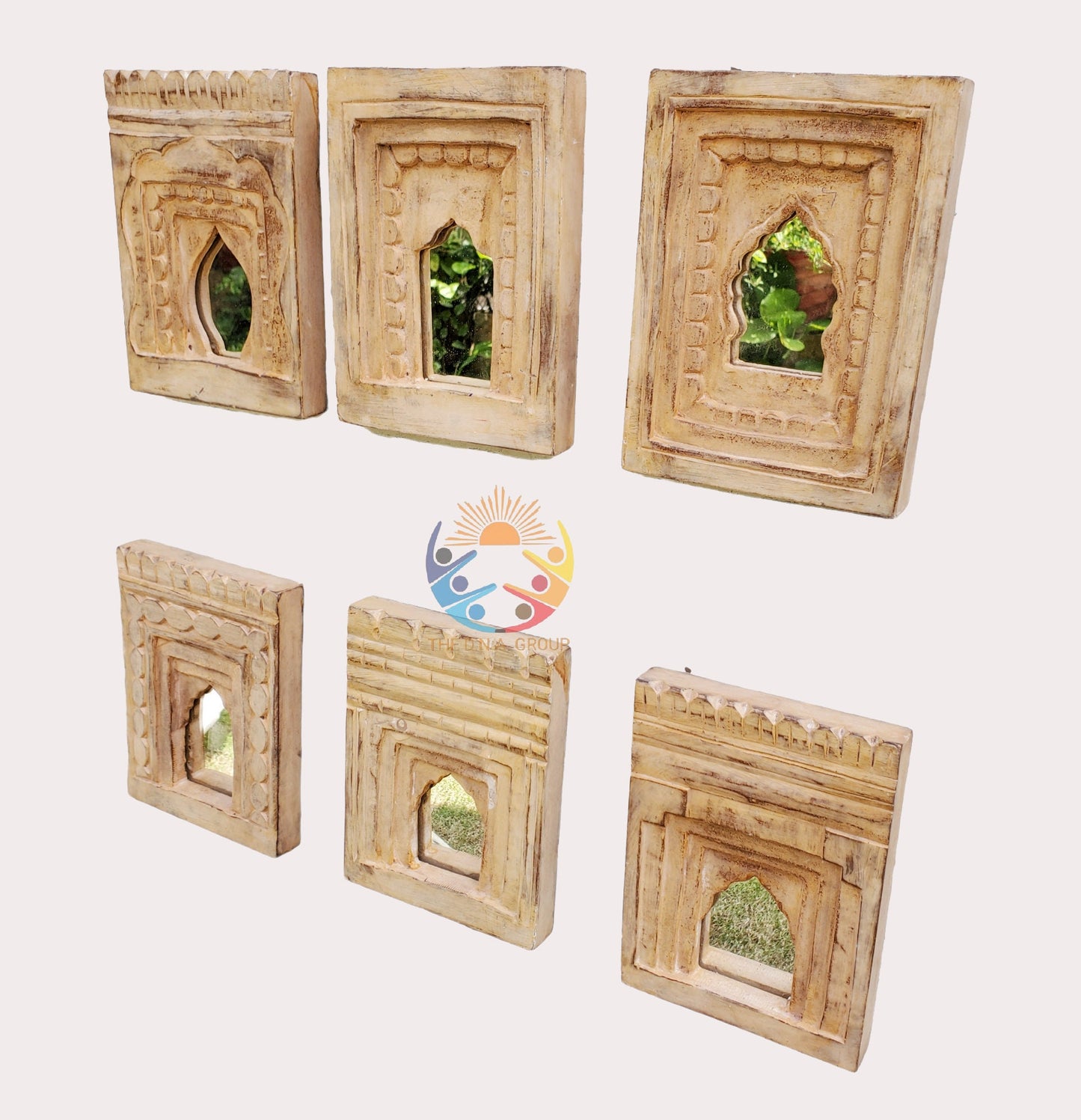 Vintage style Wood Frame Wooden Carving