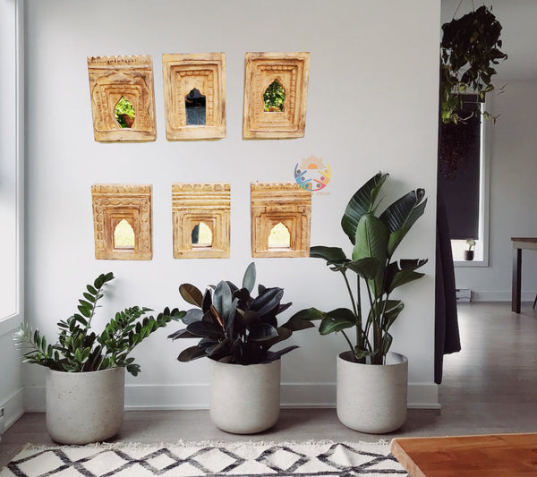 Vintage style Wood Frame Wooden Carving