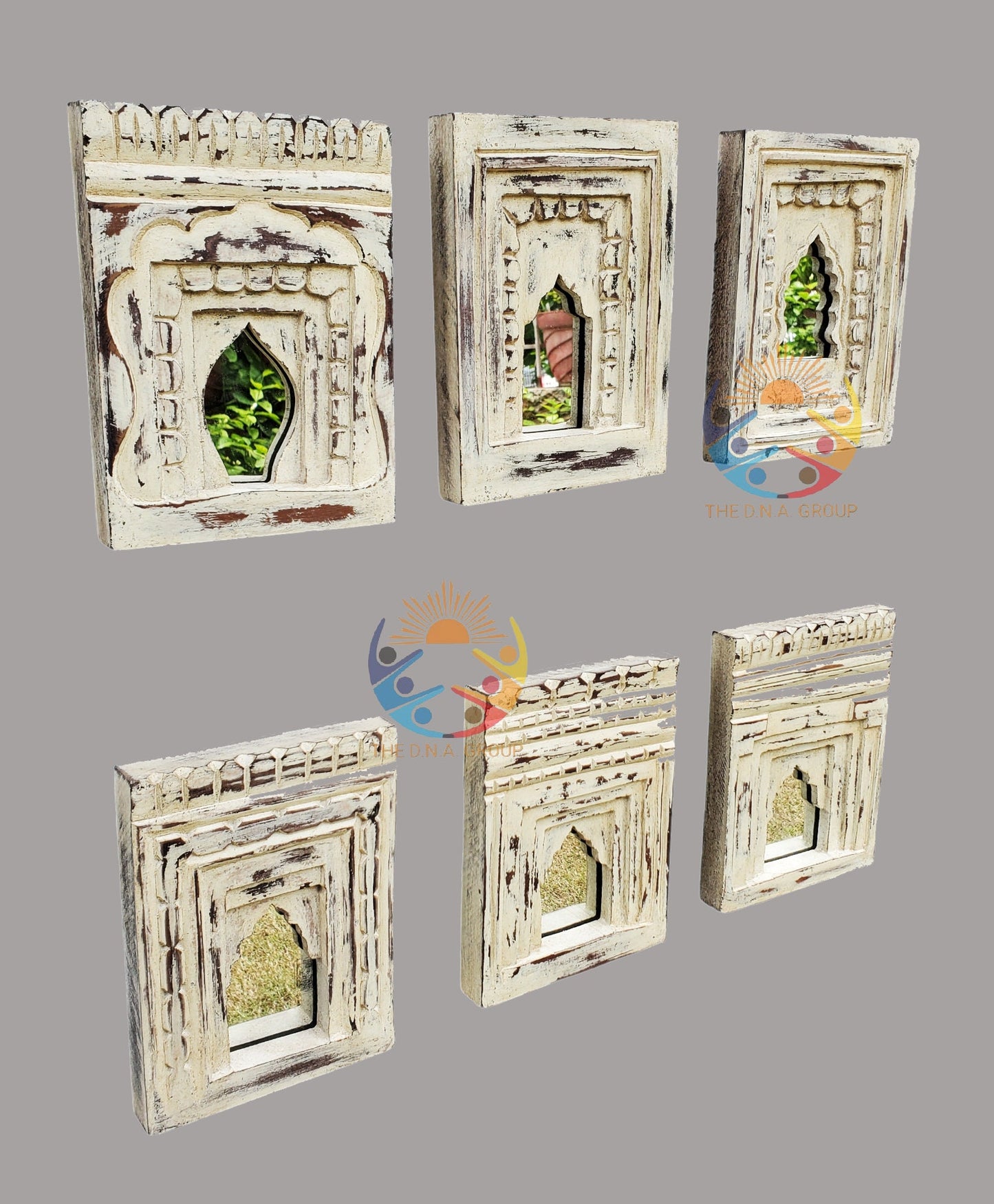 Vintage style Wood Frame Wooden Carving
