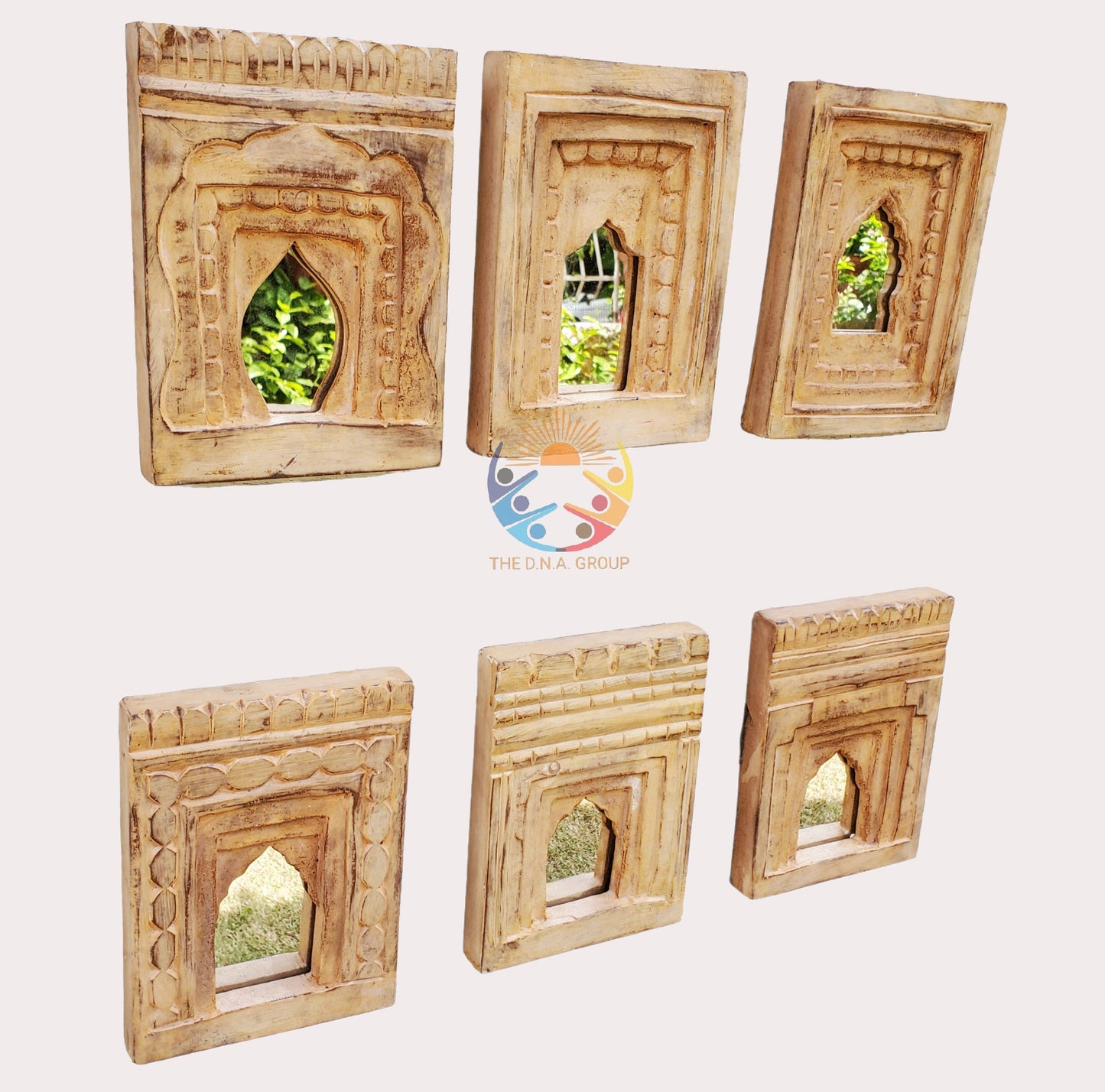 Vintage style Wood Frame Wooden Carving
