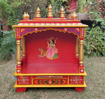 Wooden Temple Hindu Diwali Pooja Model 1
