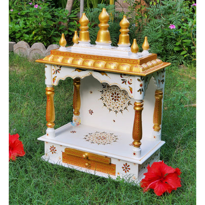 Handcrafted Wooden Hindu Temple Mandir Wooden