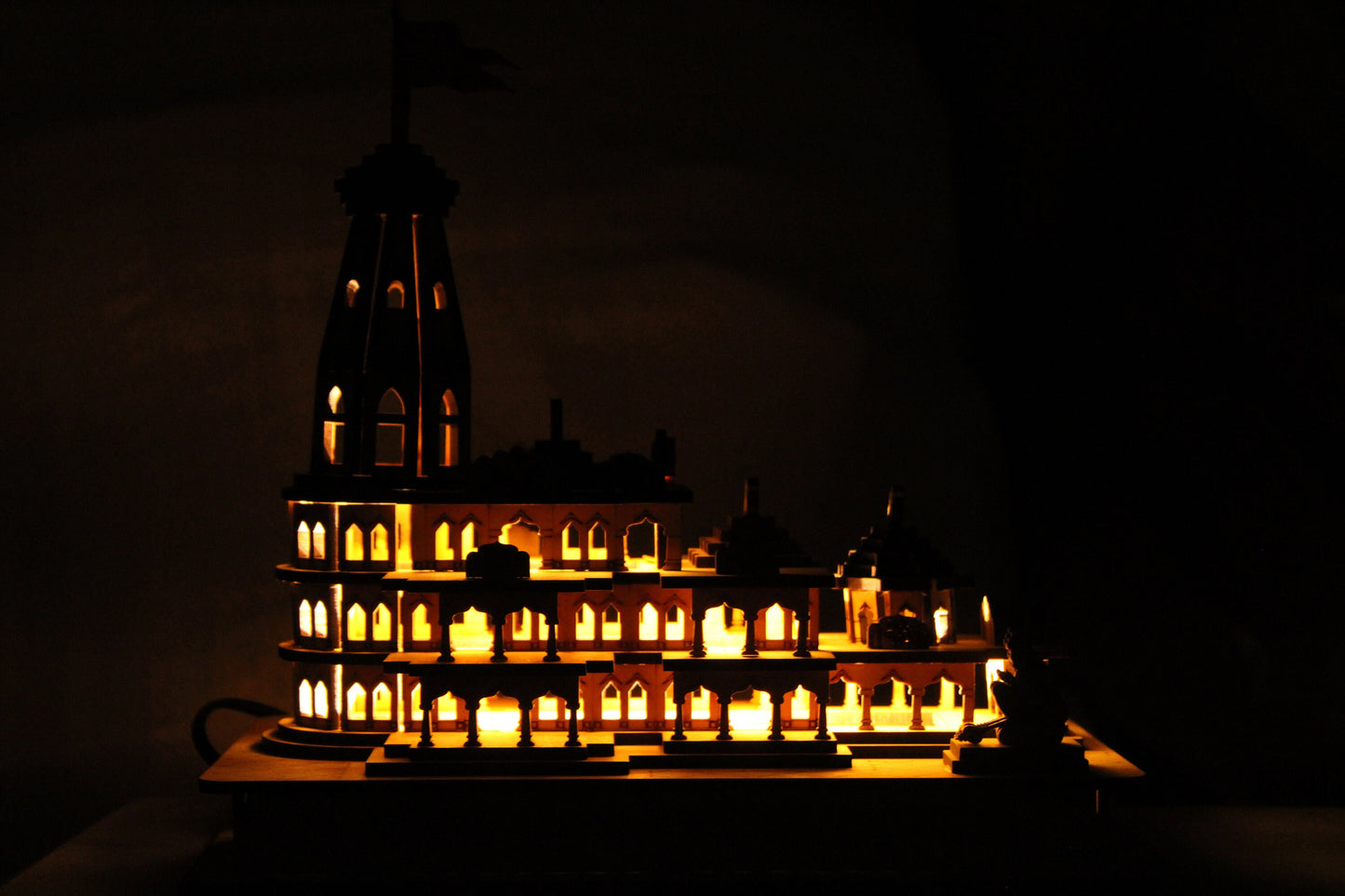 Ram Mandir Ayodhya 3D Model Wood