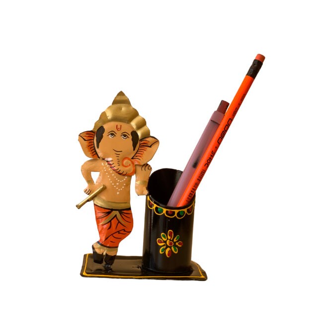 Elegant Handmade Iron Pen Holder Krishna Pen Stand