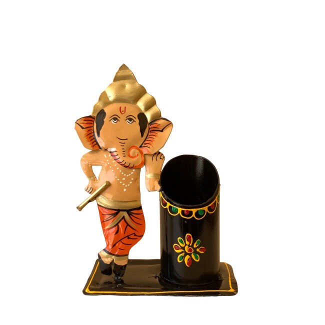 Elegant Handmade Iron Pen Holder Krishna Pen Stand