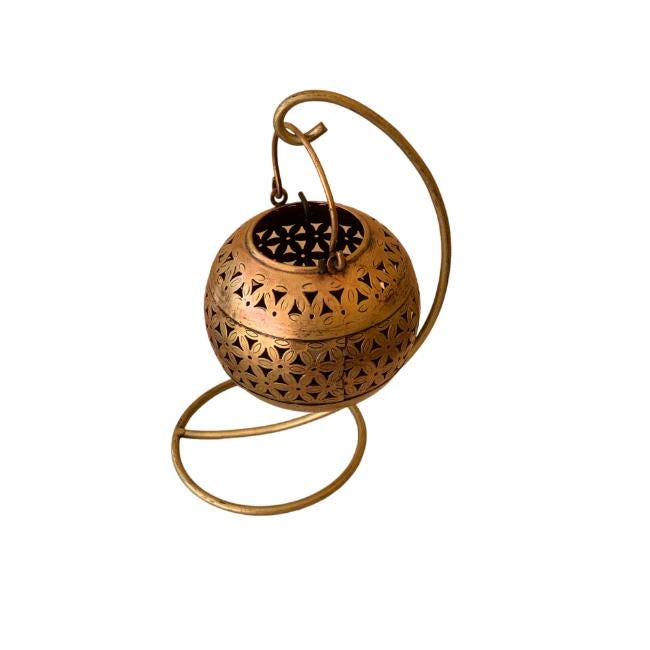 Handcrafted Candle Tea Light Of Iron (Basket With Stand)